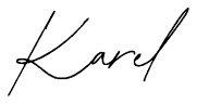Karel's signature
