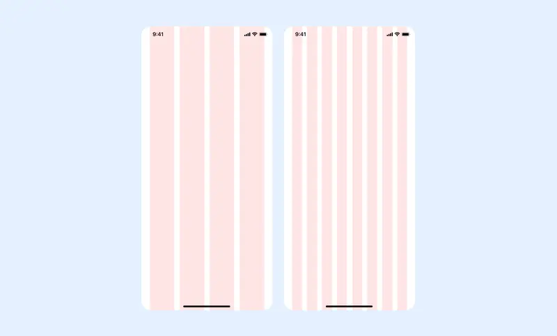 Preview of iOS Native App Grids