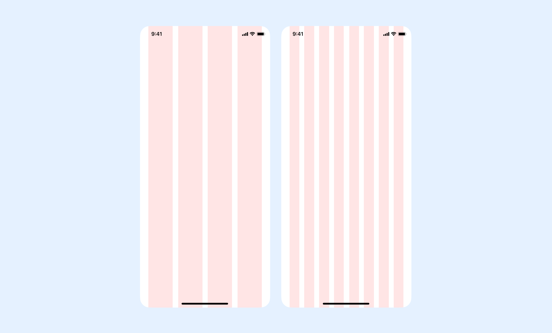 iOS Native App Grids preview
