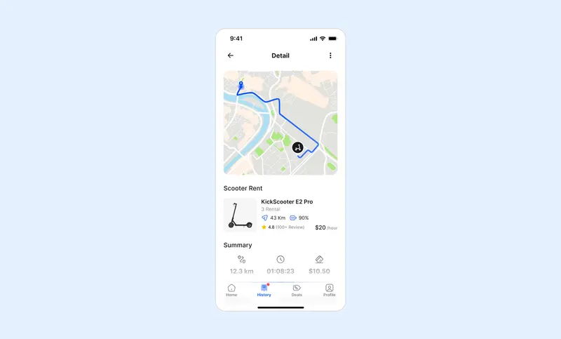 Preview of Map Route App with Animation