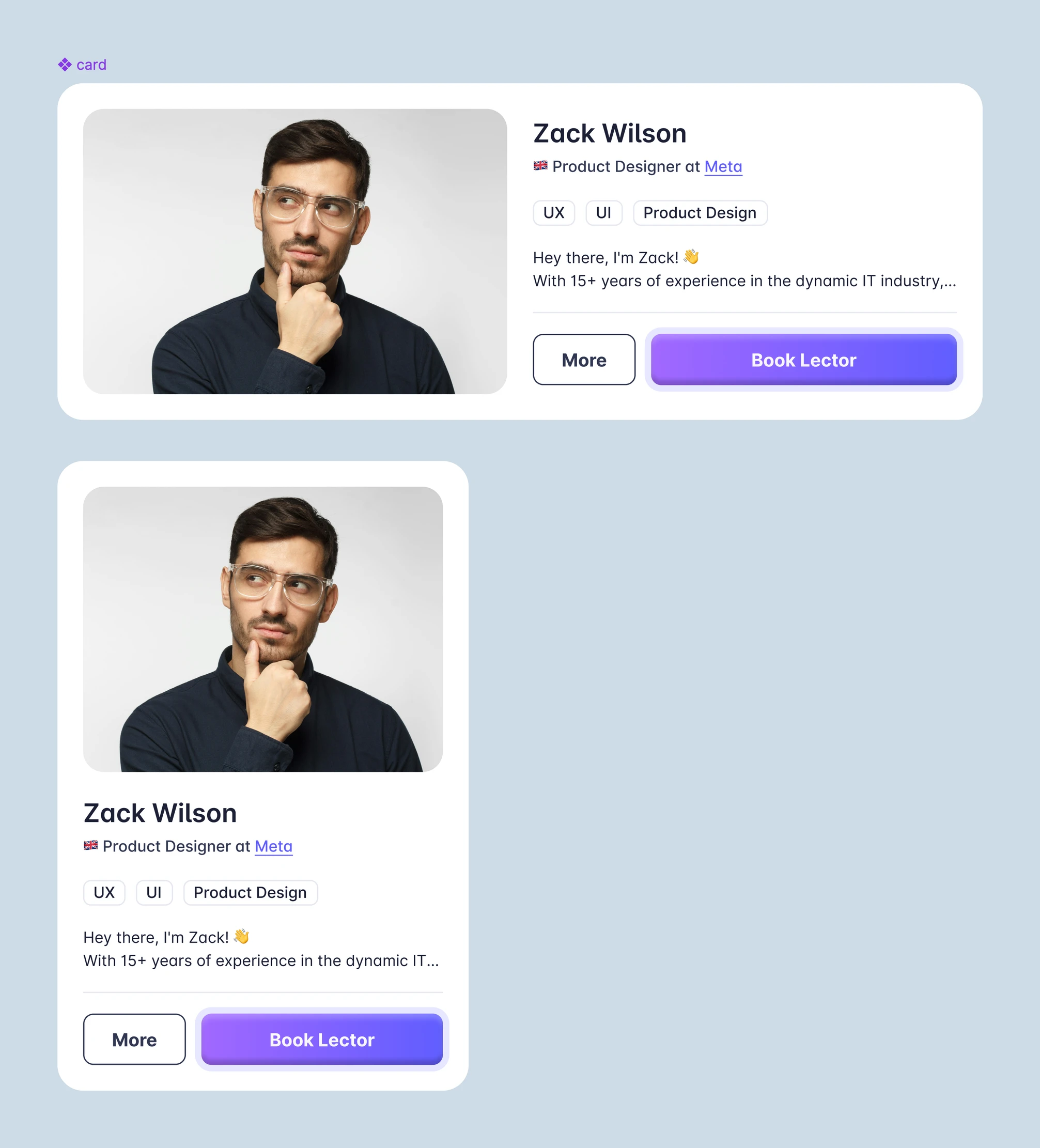 Preview of Responsive Web Card