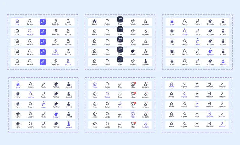 Preview of Tab Bar Variants