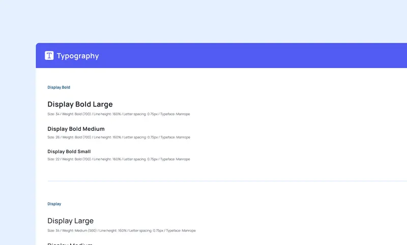 Preview of Typography Styles Guide