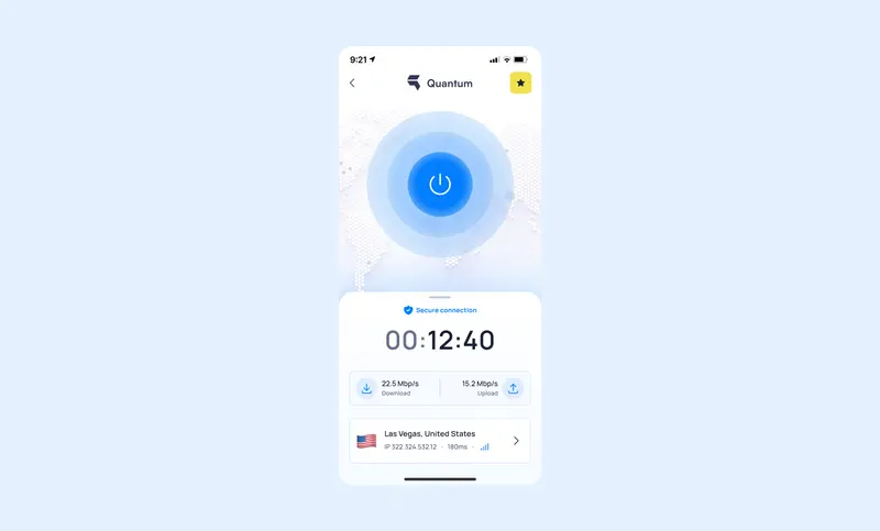 Preview of VPN Mobile App Screen