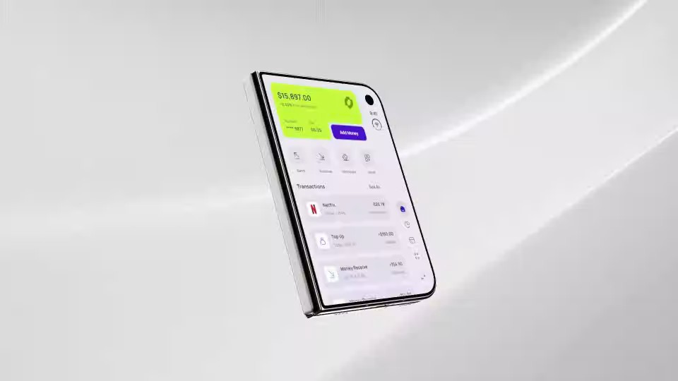 iPhone Duo fintech app screens preview