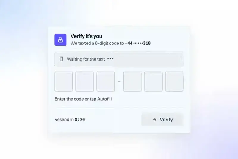 Preview of One-Time Code Input