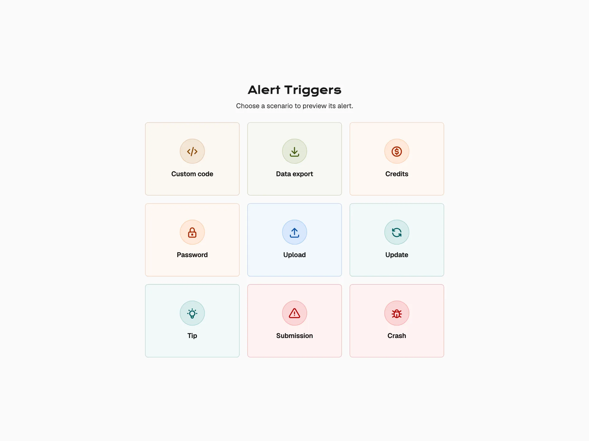 Preview of Alert Triggers