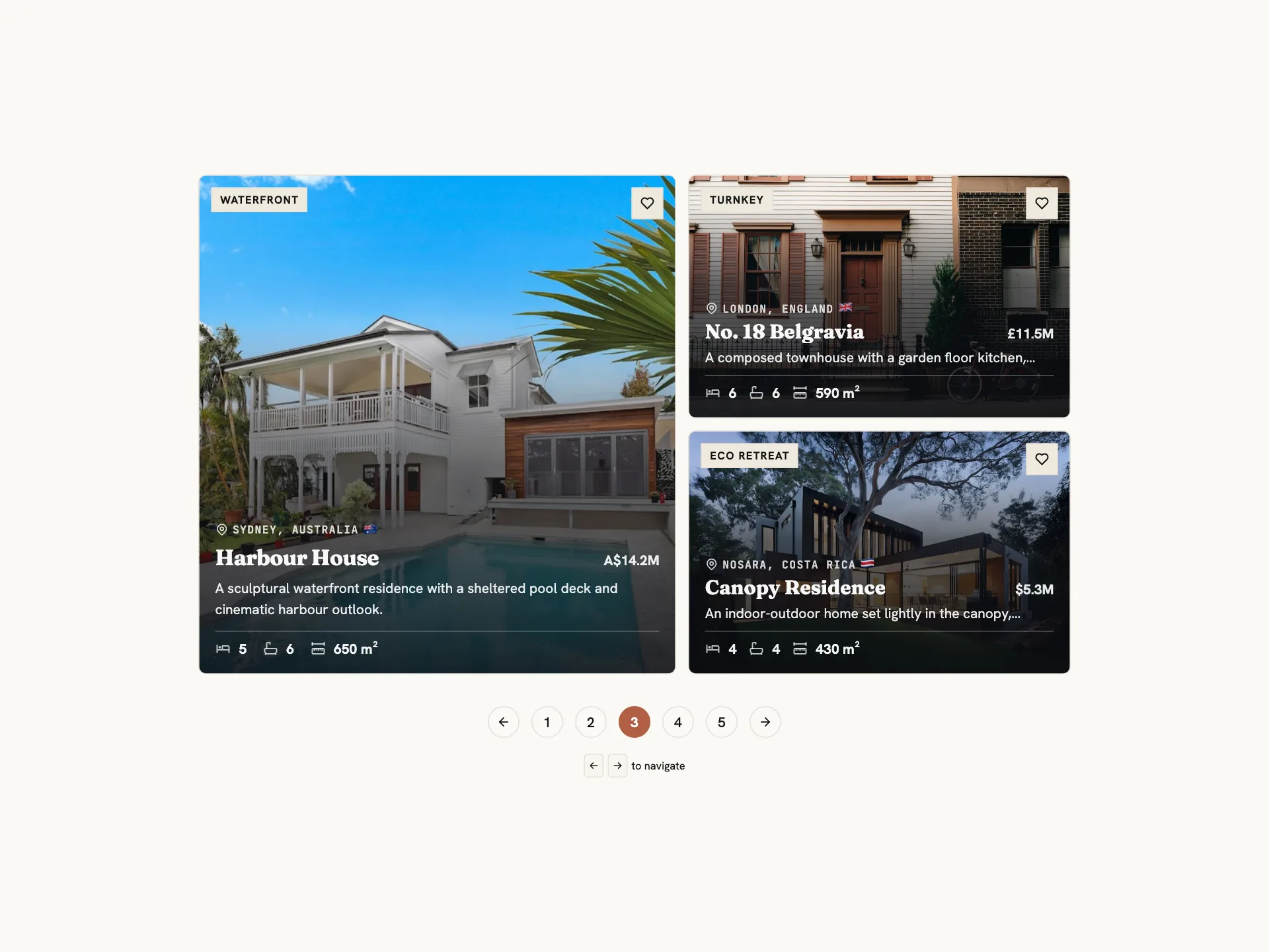 Luxury Property Register (Bordered Pagination) preview