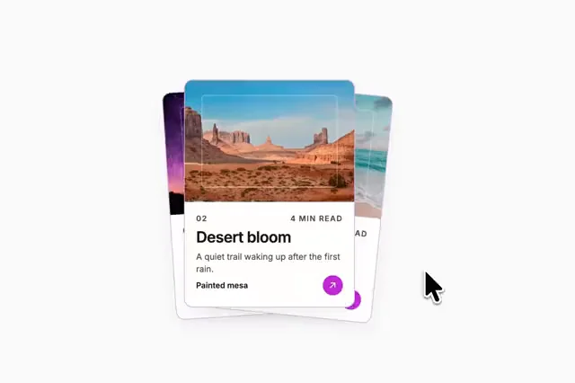 Preview of Card Stack Hover