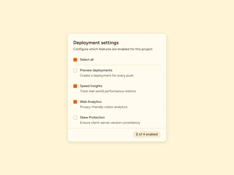 Preview of Checkbox Group