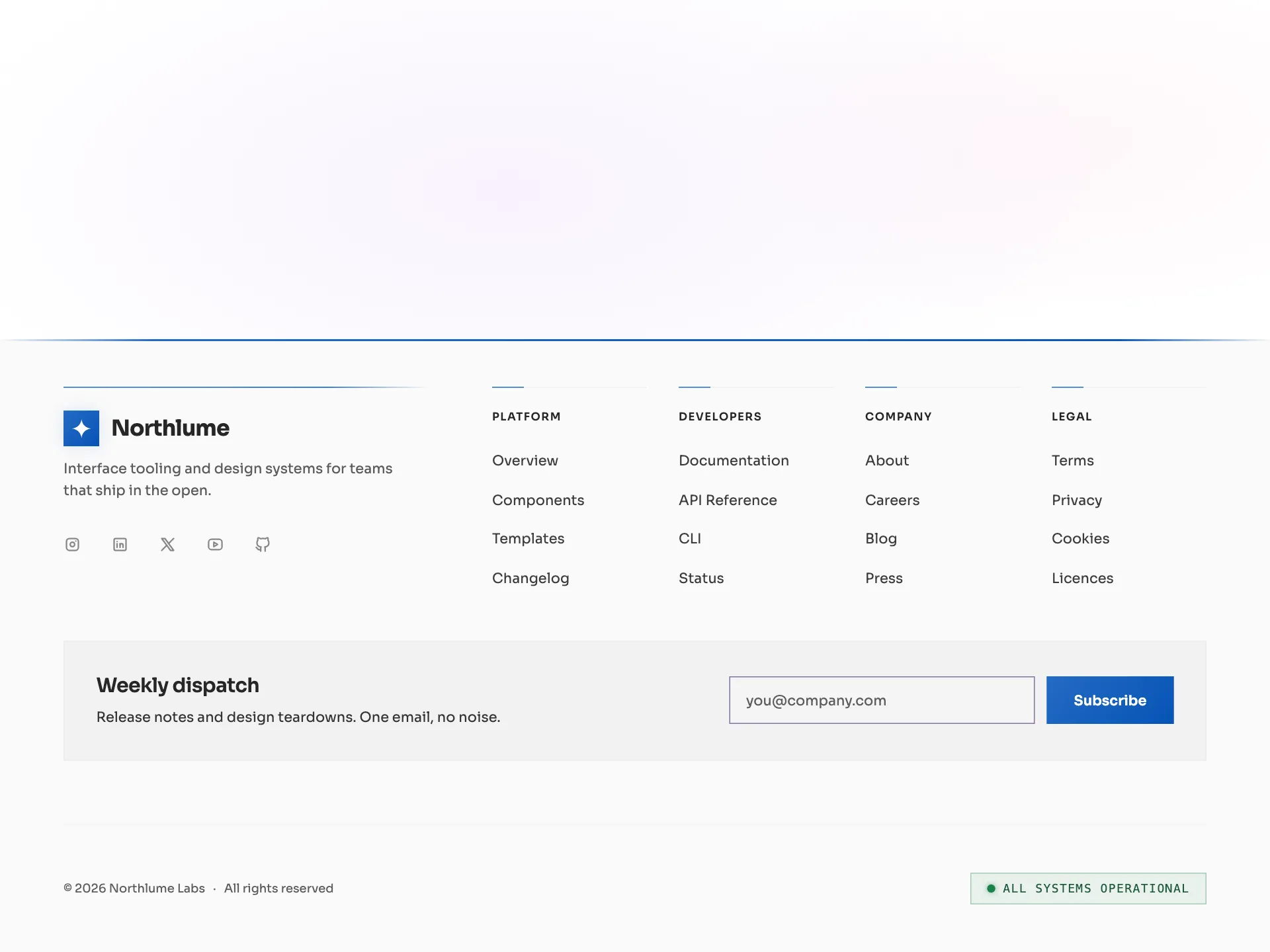 Preview of Glow Footer