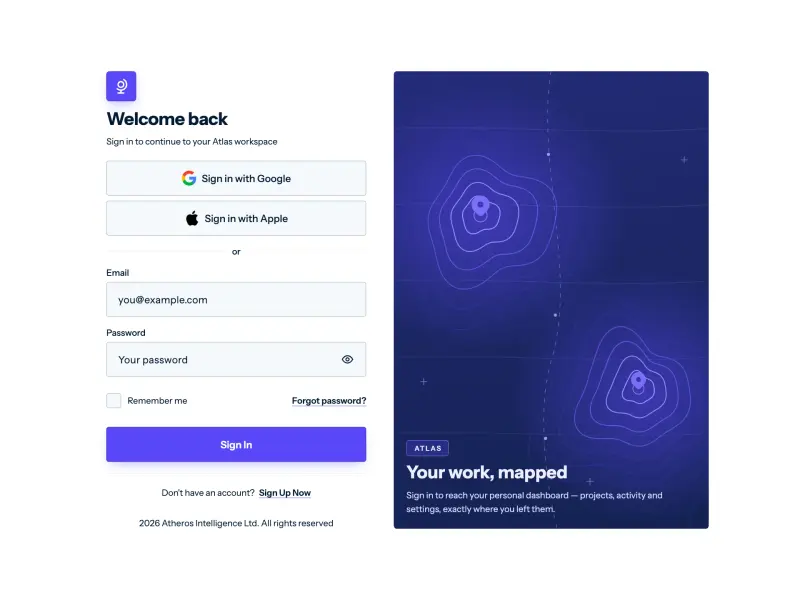 Preview of Atlas Login