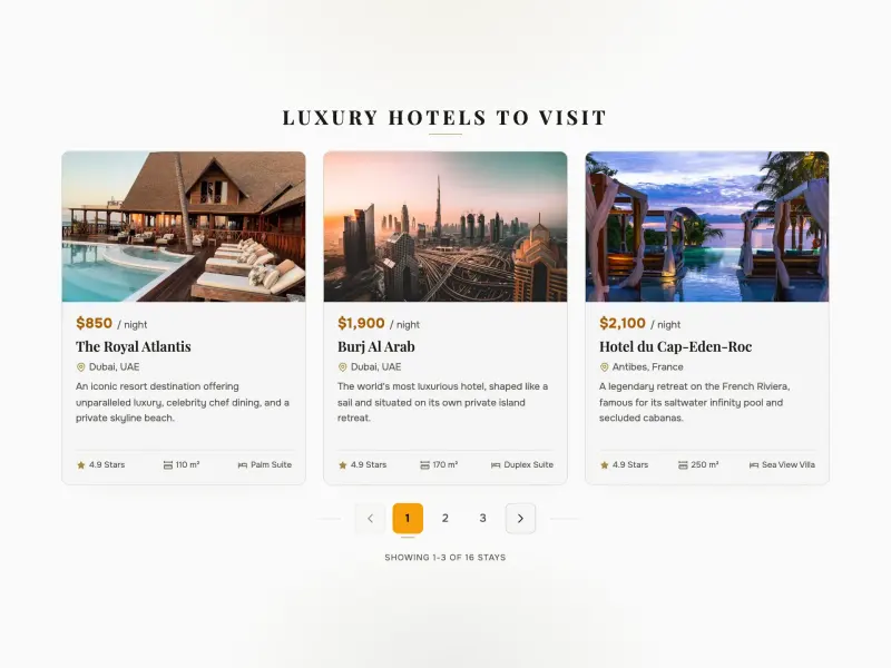 Preview of Luxury Hotels (Editorial Pagination)
