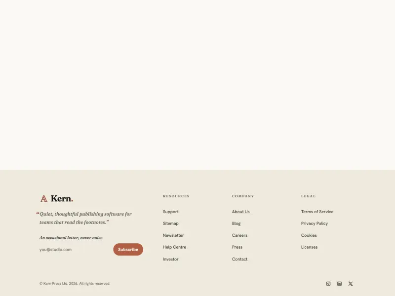 Preview of Minimal Footer