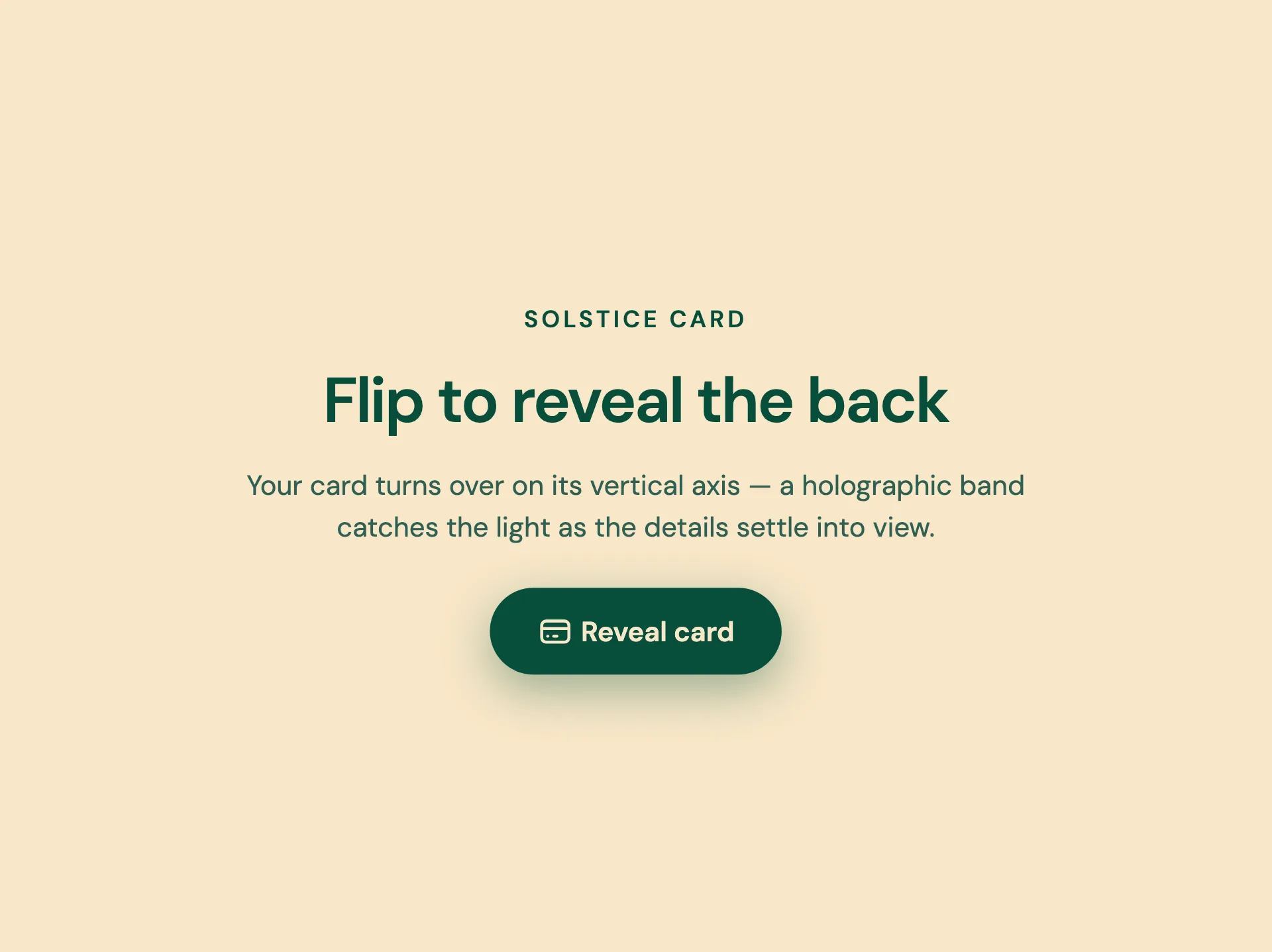 Modal — Card Flip preview