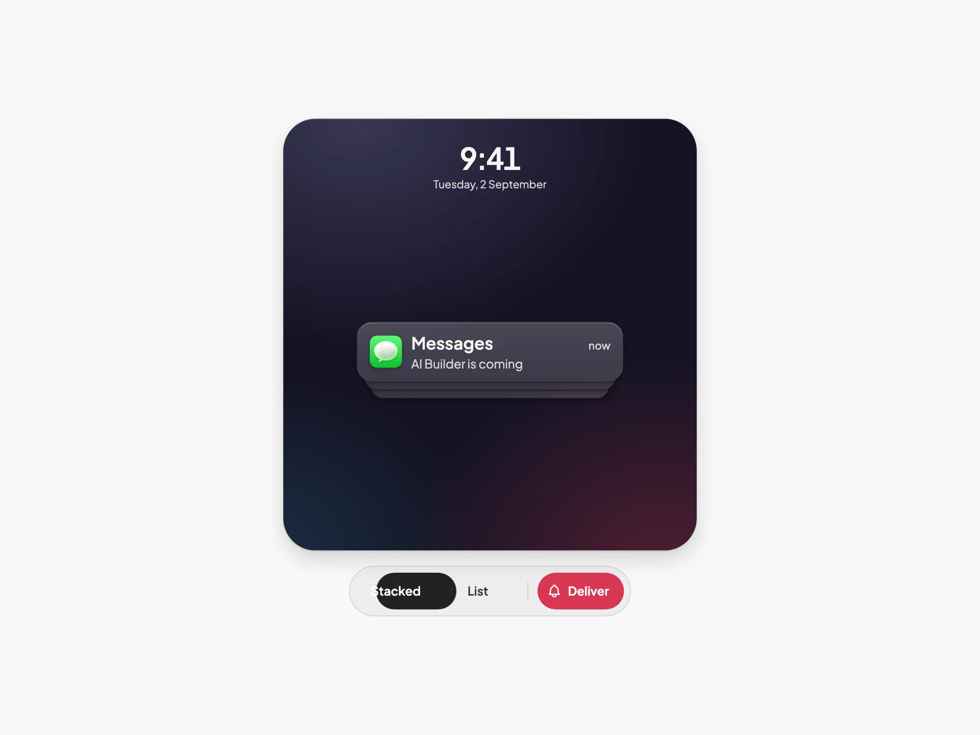 Preview of Notification Stack