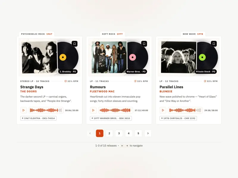 Preview of Record Archive (Numbered Pagination)