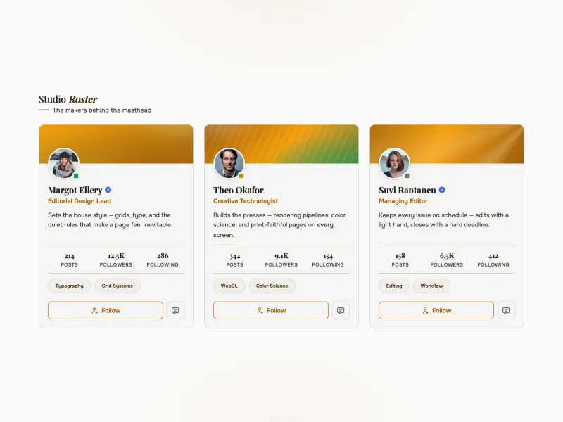 Preview of Profile Card