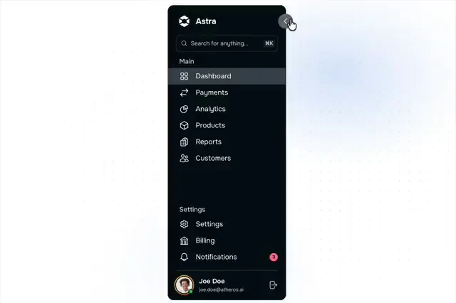 Preview of Astra Sidebar