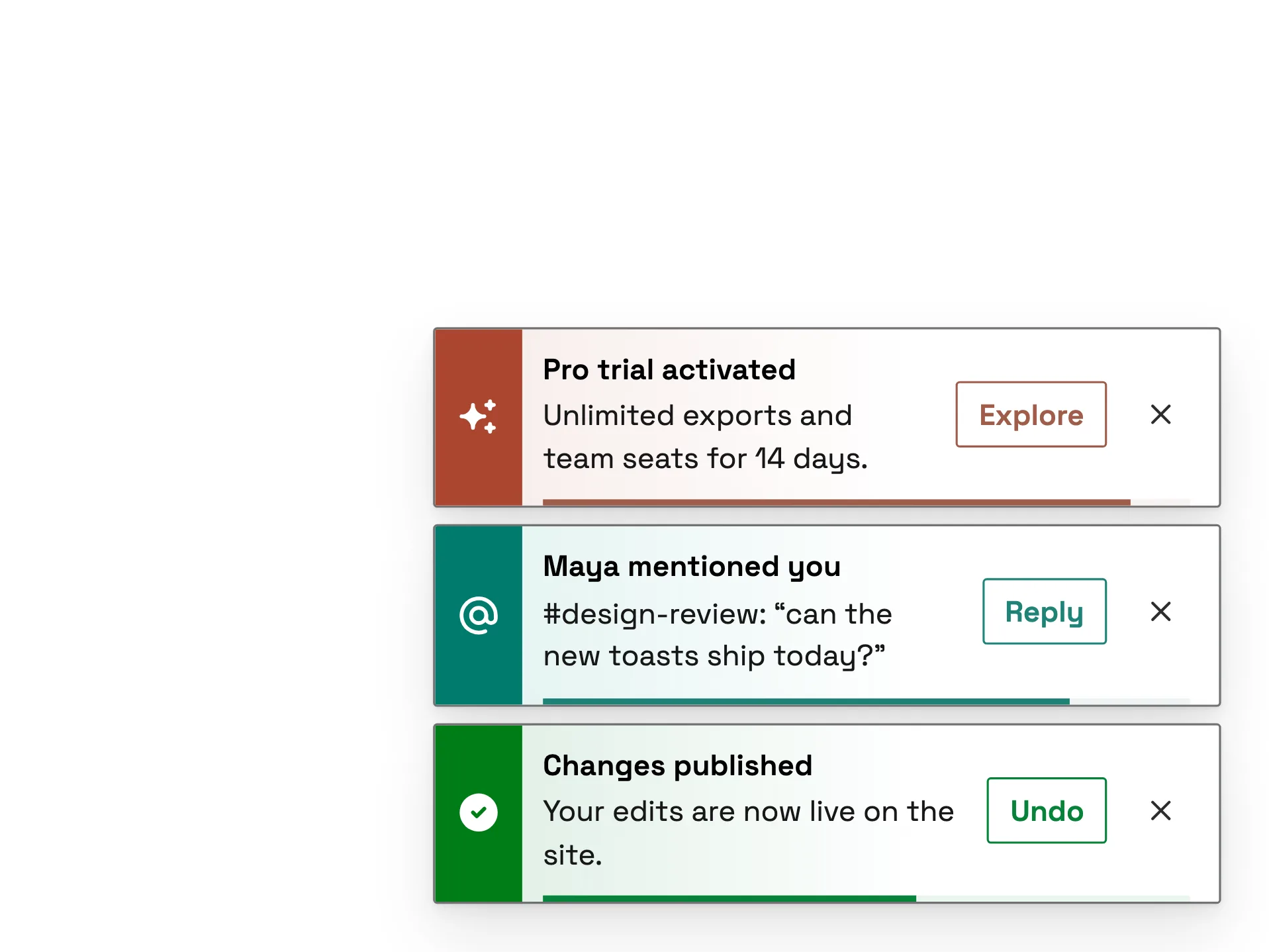 Preview of Snackbar