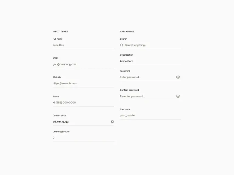 Preview of Text Input