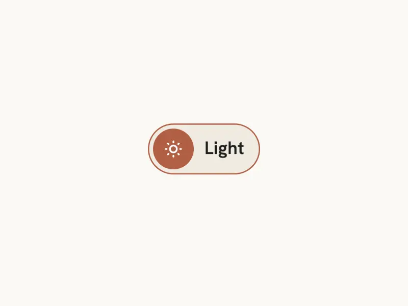 Preview of Theme Toggle Pill