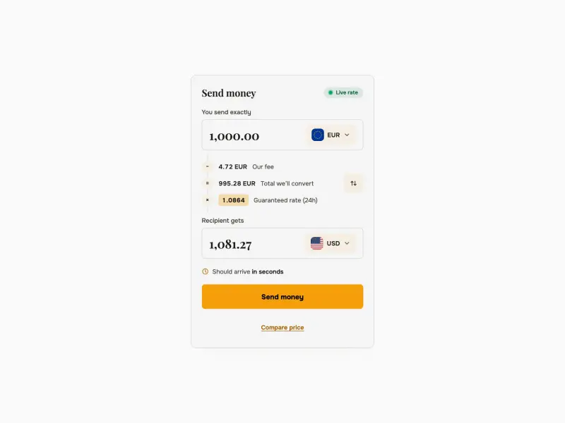 Preview of Transfer Calculator